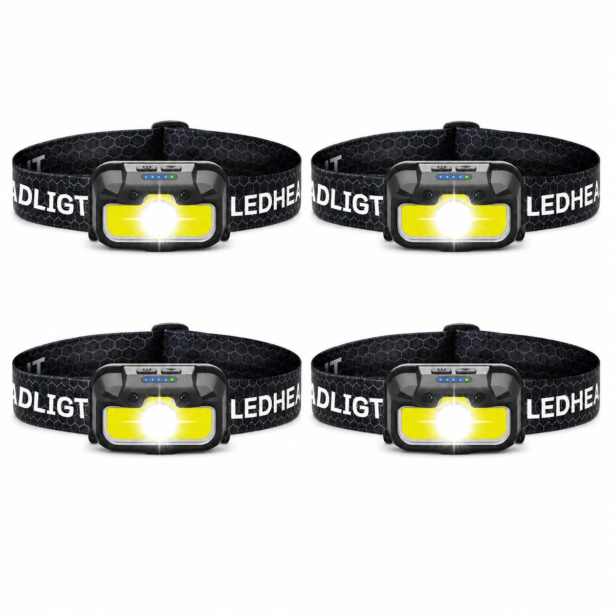 HOKOILN R1 2PACK - 1300LM 7 Modes Memory Function Adjustable Motion Sensor Headlamp