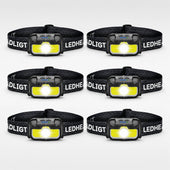 HOKOILN R1 2PACK - 1300LM 7 Modes Memory Function Adjustable Motion Sensor Headlamp