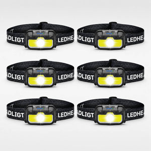 HOKOILN R1 2PACK - 1300LM 7 Modes Memory Function Adjustable Motion Sensor Headlamp