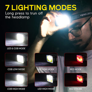 1600 Lumens Headband Flashlight With Red light Headlamps For Hunting