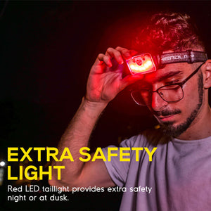 1600 Lumens Headband Flashlight With Red light Headlamps For Hunting