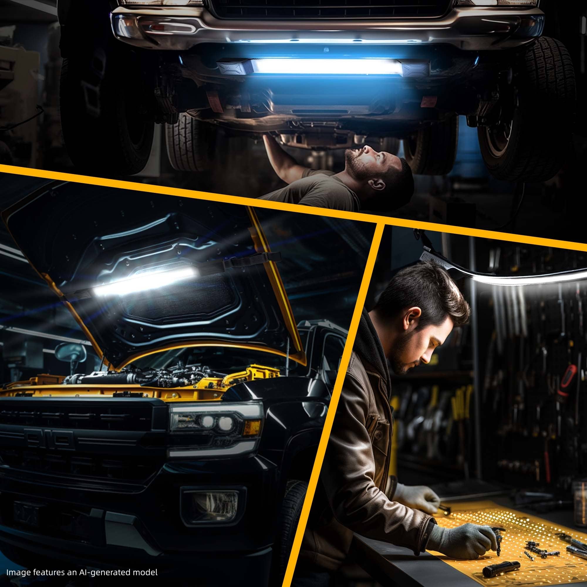 CLAKAP U2- 2600 Lumen Rechargeable Underhood Extendable Work Light