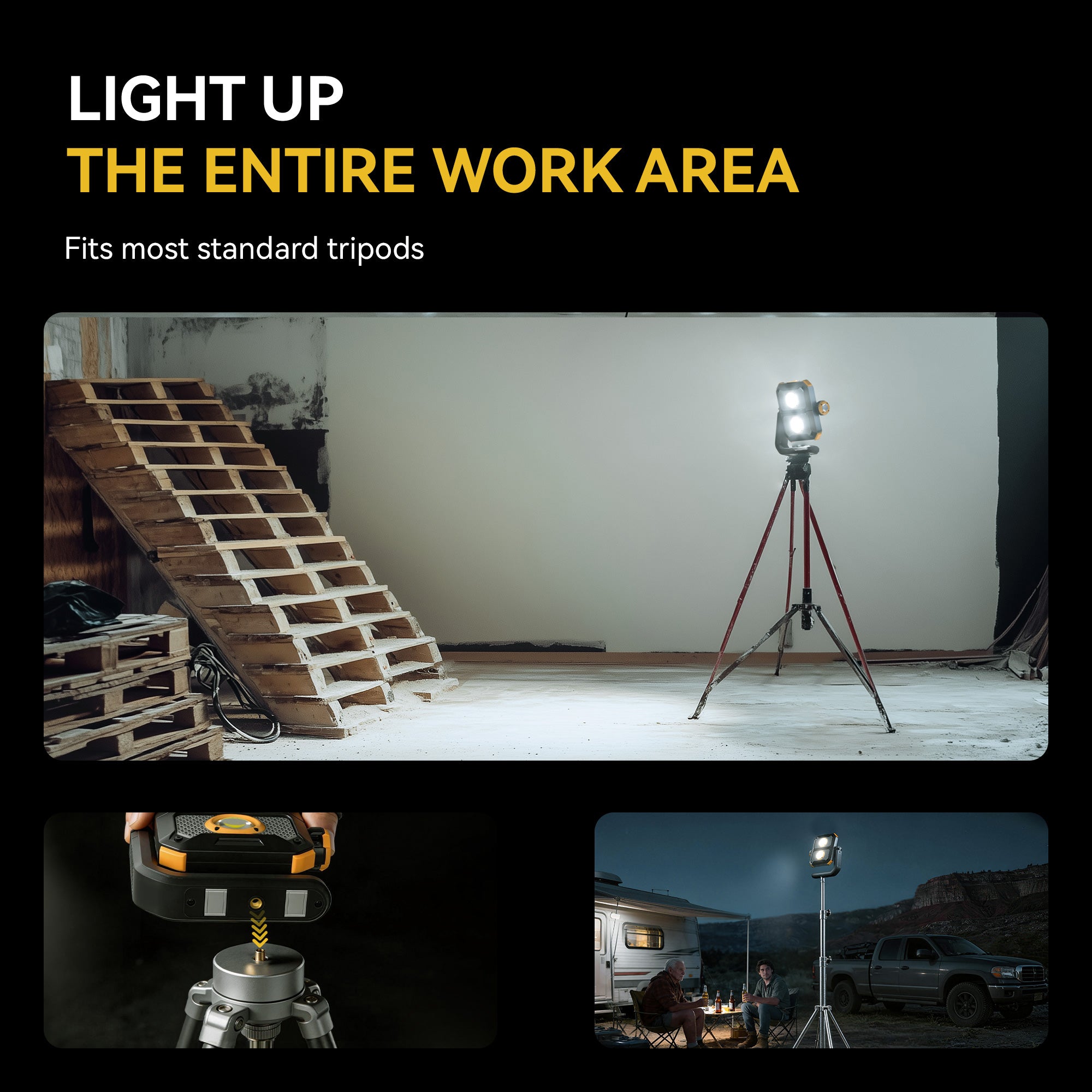 HOKOLITE 2500LM 360° Rotatable Magnetic Work Light&Power Bank - HOKOILN W1