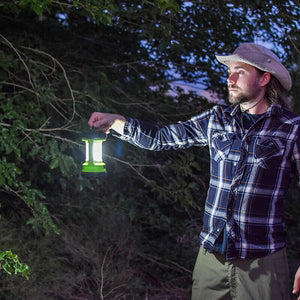 3000 Lumens 360° COB Rechargeable Camping Lantern In Green/Black/Orange