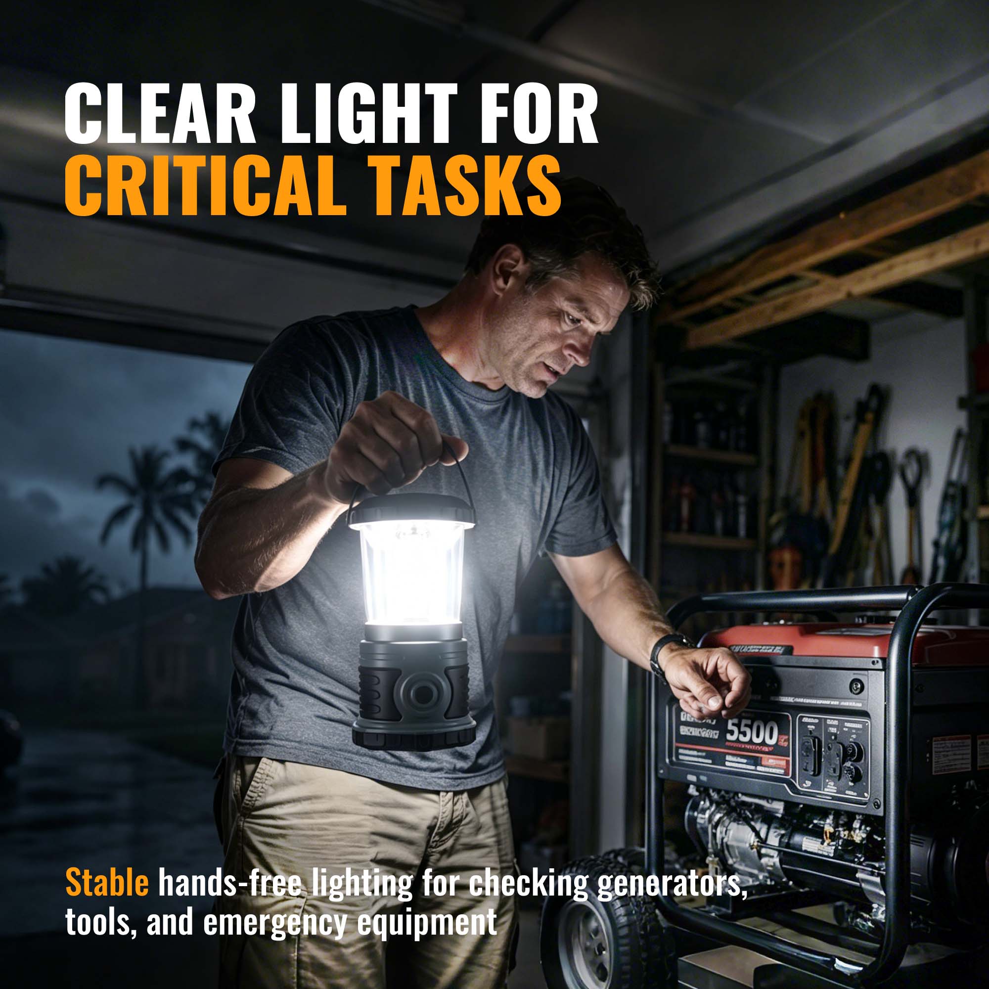 HOKOLITE 5503 - 1500 Lumen LED Waterproof Camping Lantern for Power Outage & Emergency