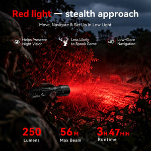 T1 - Three Color 2060LM Long Throw High-Performance Rechargeable Hunting Flashlight for Outdoor & Hunting