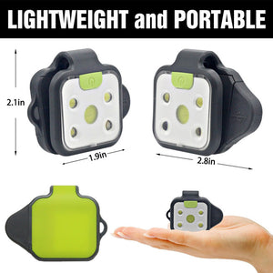 Waterproof Night Running Light With Clip On Flashlight Lightweight
