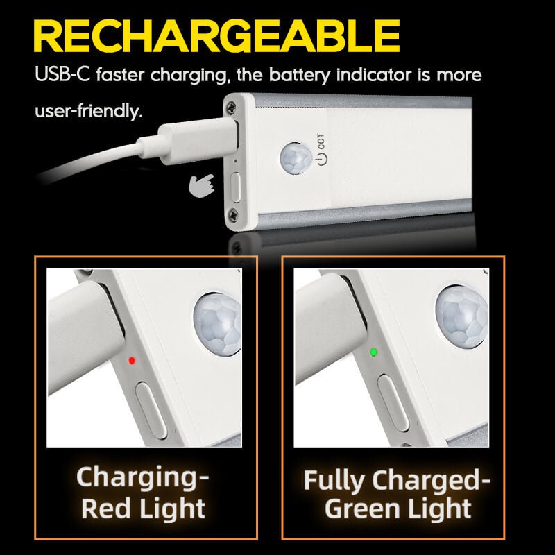 HOKOLITE 0121 - 3 Modes Rechargeable Stick On Motion Sensor Light -