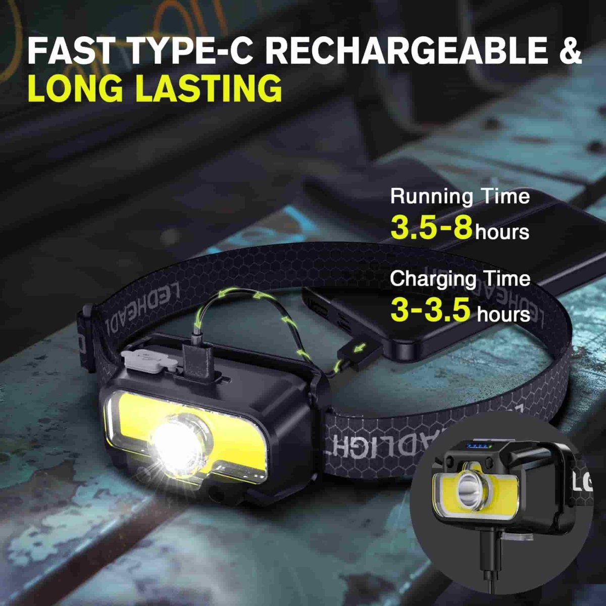 HOKOLITE 1313 - 7 Modes Motion Sensor Headlamp -