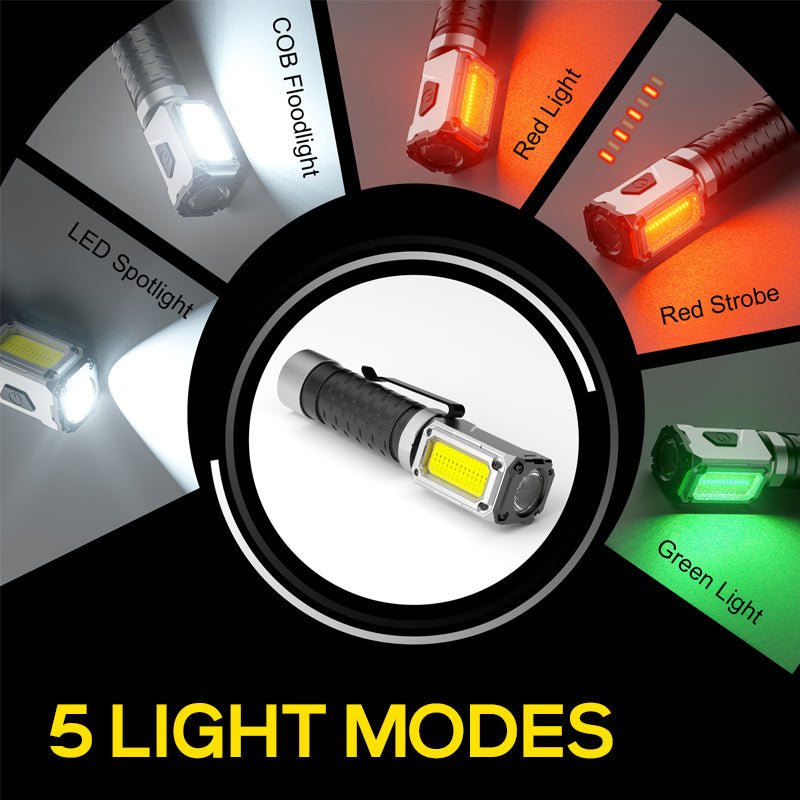 HOKOLITE 7467 - 5 Modes Adjustable EDC Flashlight -