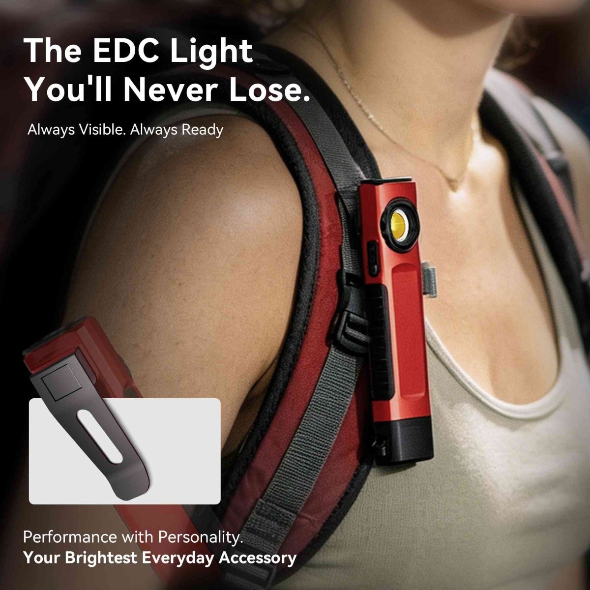 HOKOLITE ANHAY T1 - 1500 Lumen Magnetic Clip EDC Flashlight -