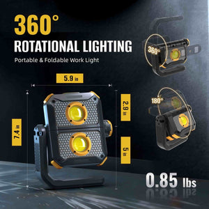 HOKOLITE HOKOILN W1 - 2500lumen 360° Rotatable Magnetic Work Light -