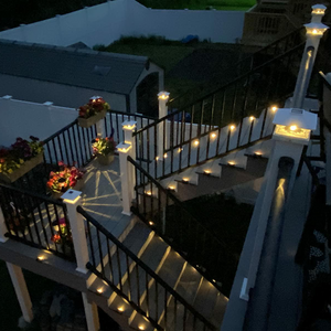 Solar Powered LED Deck Lights 4/8/12/16pk Waterproof