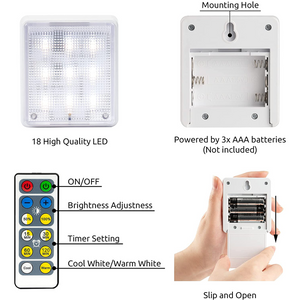LED Battery Dimmable Tap Light 4 Pack