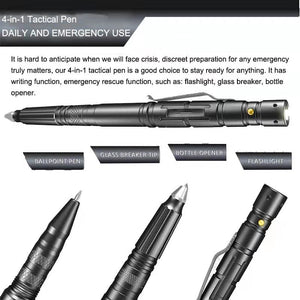 4-in-1 Multitool Pen with a Flashlight Portable Daily and Emergency Use