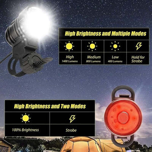 Hokolite 4 light modes led bike light