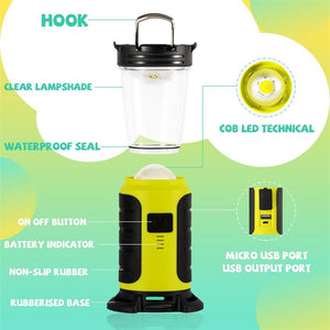 800 Lumens Rechargeable Flashlight With Lantern