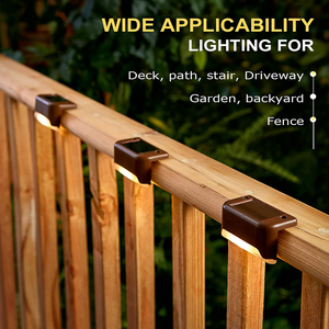 Solar Powered LED Deck Lights 4/8/12/16pk Waterproof