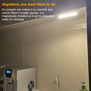 LED Wireless Battery Operated Motion Sensor Light Indoor 6 Pack