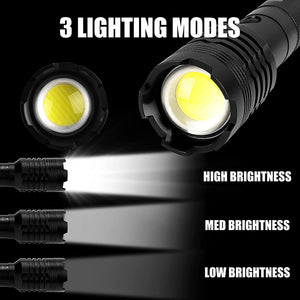 Hokolite rechargeable tactical flashlight has 3 light modes