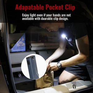 Hokolite pocket flashlights have an adaptable pocket clip