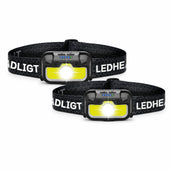 HOKOILN R1 2PACK - 1300LM 7 Modes Memory Function Adjustable Motion Sensor Headlamp