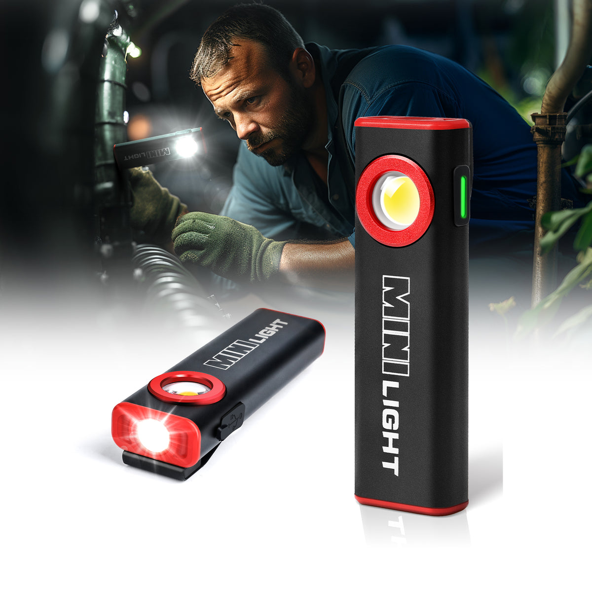 Hokolite-1600-Lumens-Flat-Flashlight-Dual-Light-Source-Magnetic-Flashlights