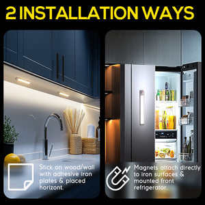 Hokolite-2-installation-ways-RGB-Under-Cabinet-Lighting-motion-sensor-light