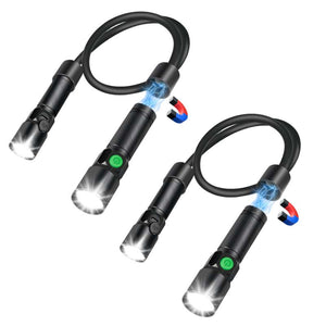 1800 Lumens Rechargeable Zoomable Neck Work Light Flashlight