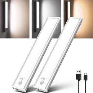 78-LED Under Cabinet Lighting Rechargeable Closet Light With Motion Sensor