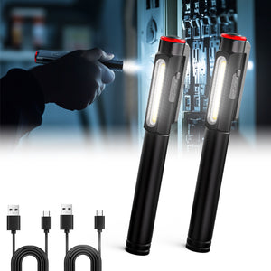 800 Lumens Rechargeable Dual Light Pen Flashlight with Magnetic