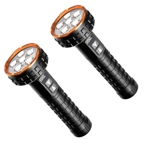 5000 Lumens Multifunctional Rechargeable Flashlight with Bidirectional Lighting