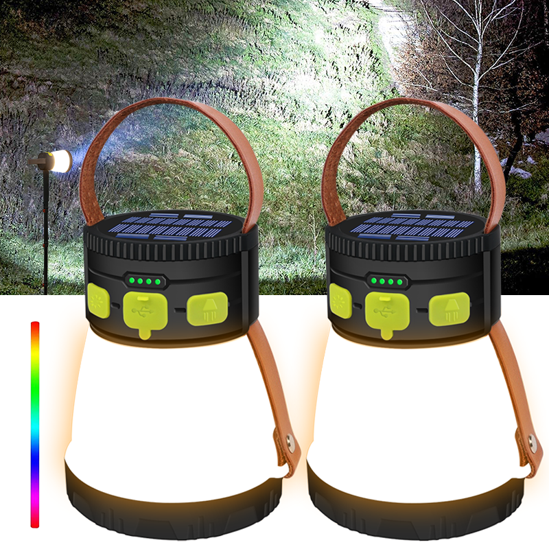 Solar Camping Lantern Handheld Spotlight 2500 Lumens Lantern