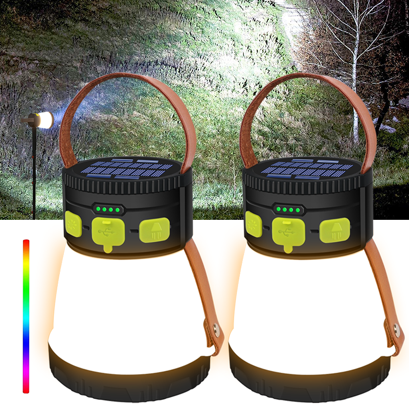 2 Pack Camping Lanterns Camping Accessories USB Rechargeable and