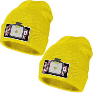 LED Beanie Hat Headlamp - Yellow 2 Pack