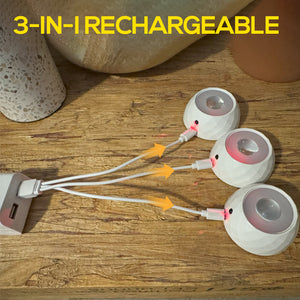 RGB Remote Rechargeable Puck Light 3 Pack