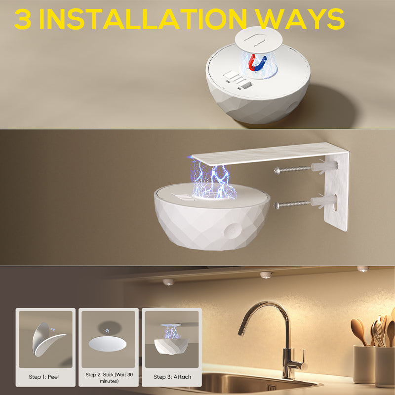 RGB Remote Rechargeable Puck Light 3 Pack