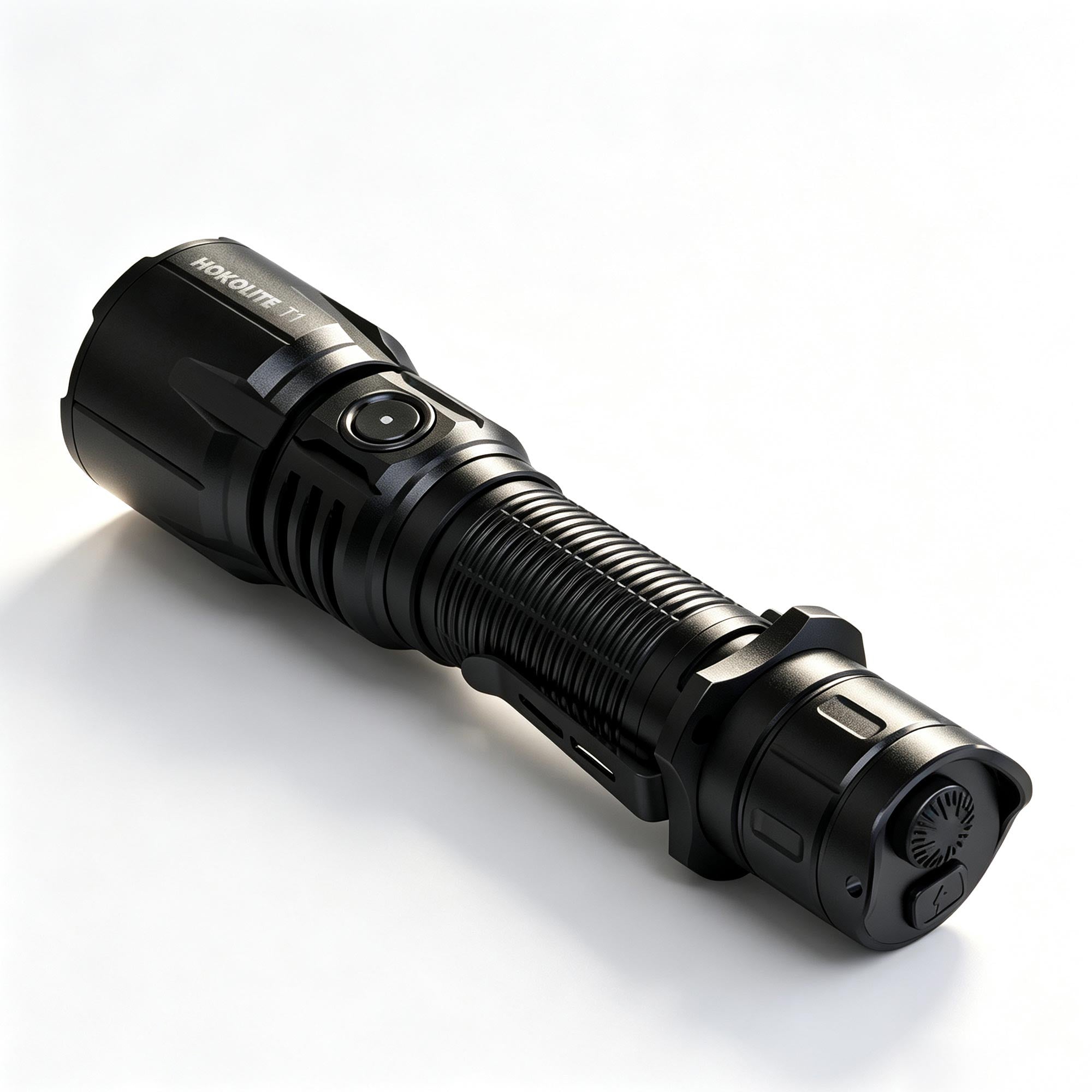 T1 - 2060LM Rechargeable Tactical Flashlight with White, Red & Green Light for Outdoor&Hunting