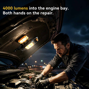 YZONI W5 4000LM Rechargeable Work Light&Power Bank for Car Repair, Garage & Emergencies