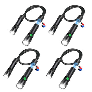 1800 Lumens Rechargeable Zoomable Neck Work Light Flashlight