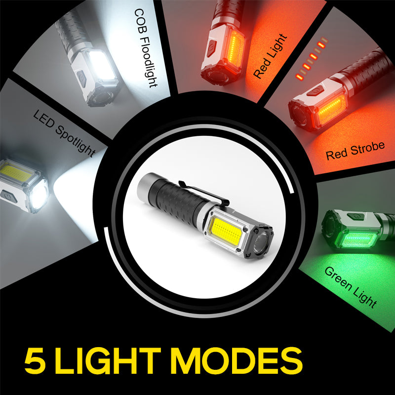 2000 Lumens Headlamp Flashlight With Red Light and Green Light