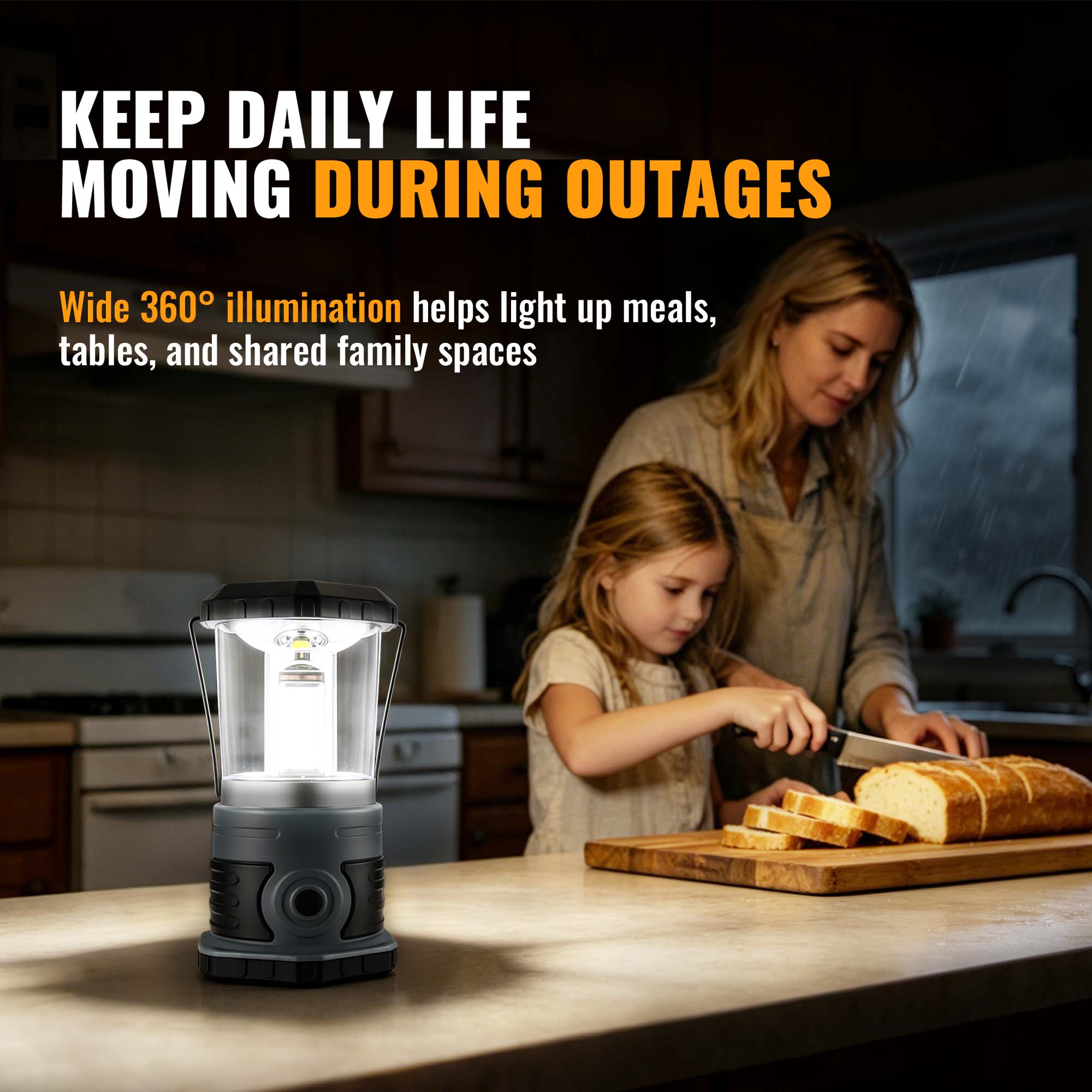 HOKOLITE 5503 - 1500 Lumen LED Waterproof  Camping Lantern for Power Outage & Emergency