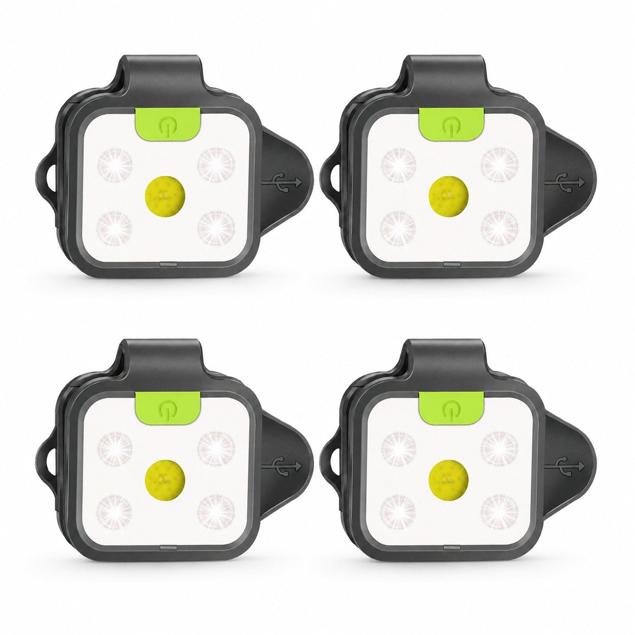HOKOILN R5 2Pack-200 Lumen USB Rechargeable Clip-On Running Lights