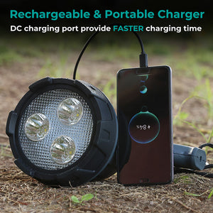 6000 Lumens LED Rechargeable Spotlight Rechargeable and Portable Charger