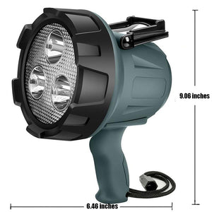 6000 Lumens LED Rechargeable Spotlight Dimensions