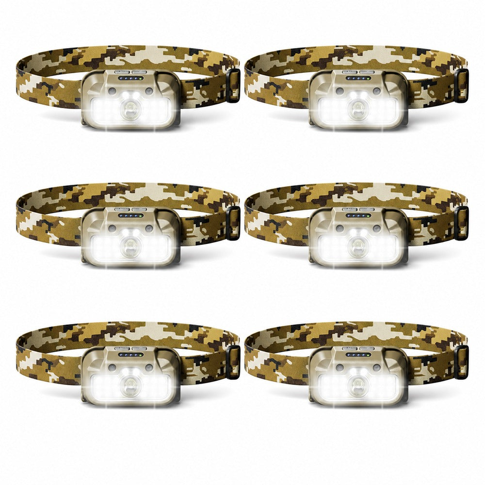 HOKOILN R1 1300LM 2-Pack Rechargeable Sensor Headlamp for Camping & Hiking