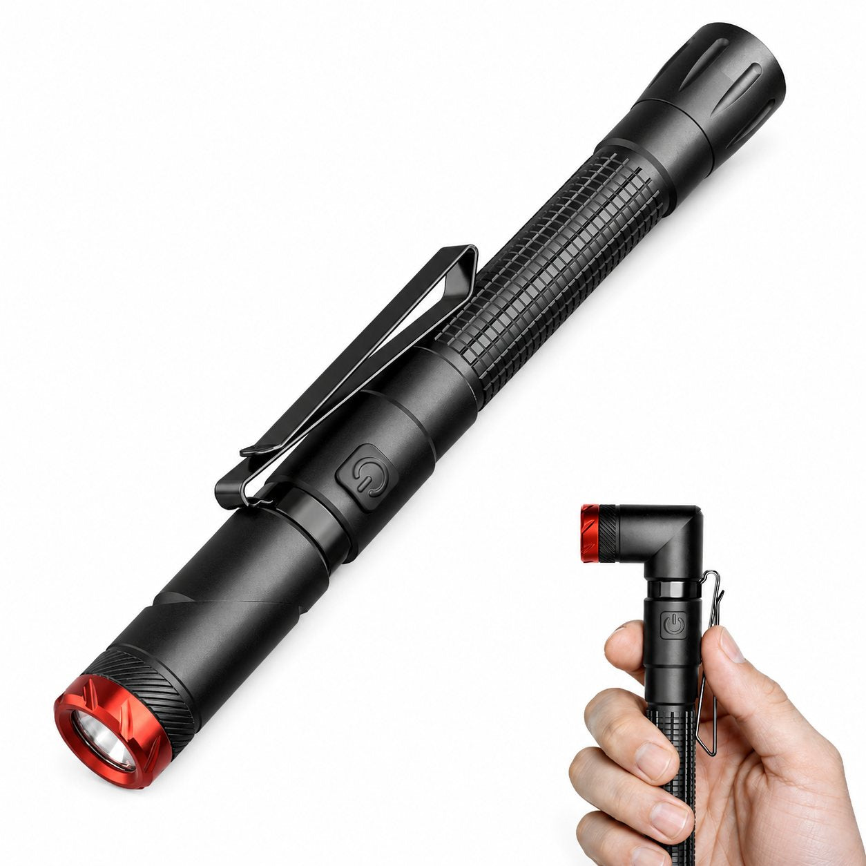 HOPEDONE P2 - 800LM Dual Power Magnetic 90° Swivel Head Pen Light