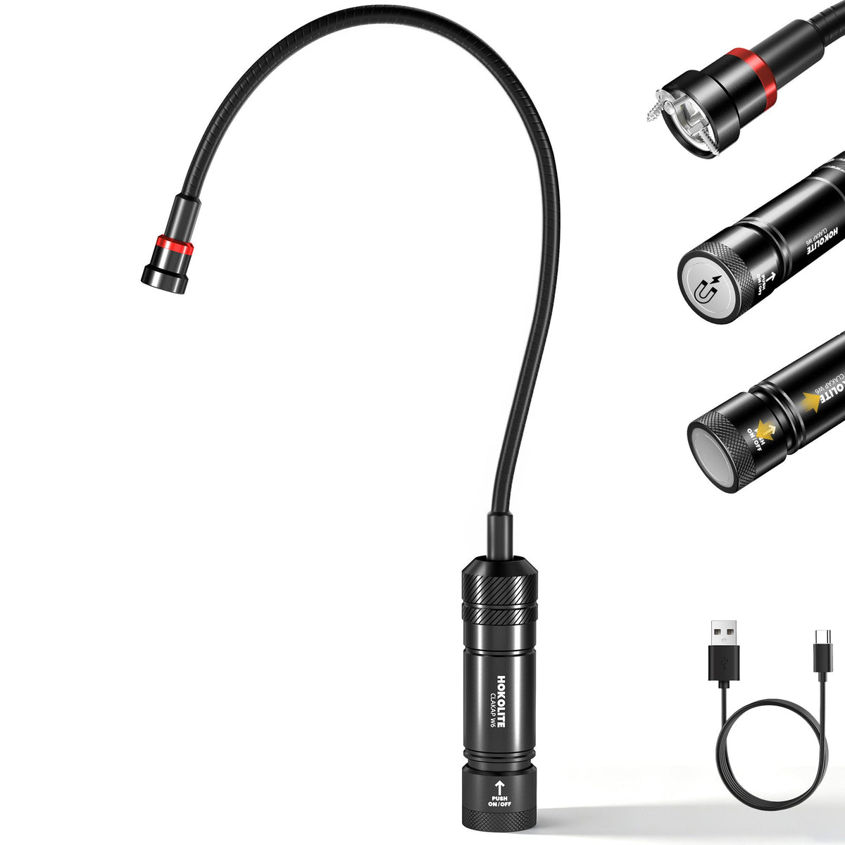 Hokolite CLAKAP W2 600 lumen magnetic work light for car repair