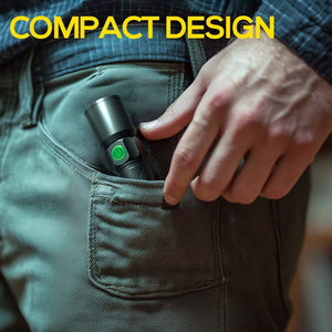 1800 Lumens Rechargeable Zoomable Neck Work Light Flashlight