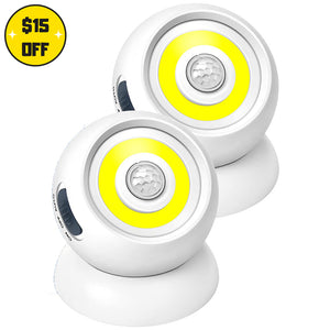 3 Colors 500 Lumens Motion Sensor Night Light 2 Pack